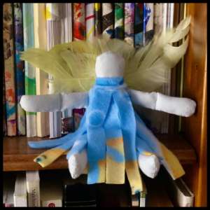 Handmade angel doll with soft dress for comfort