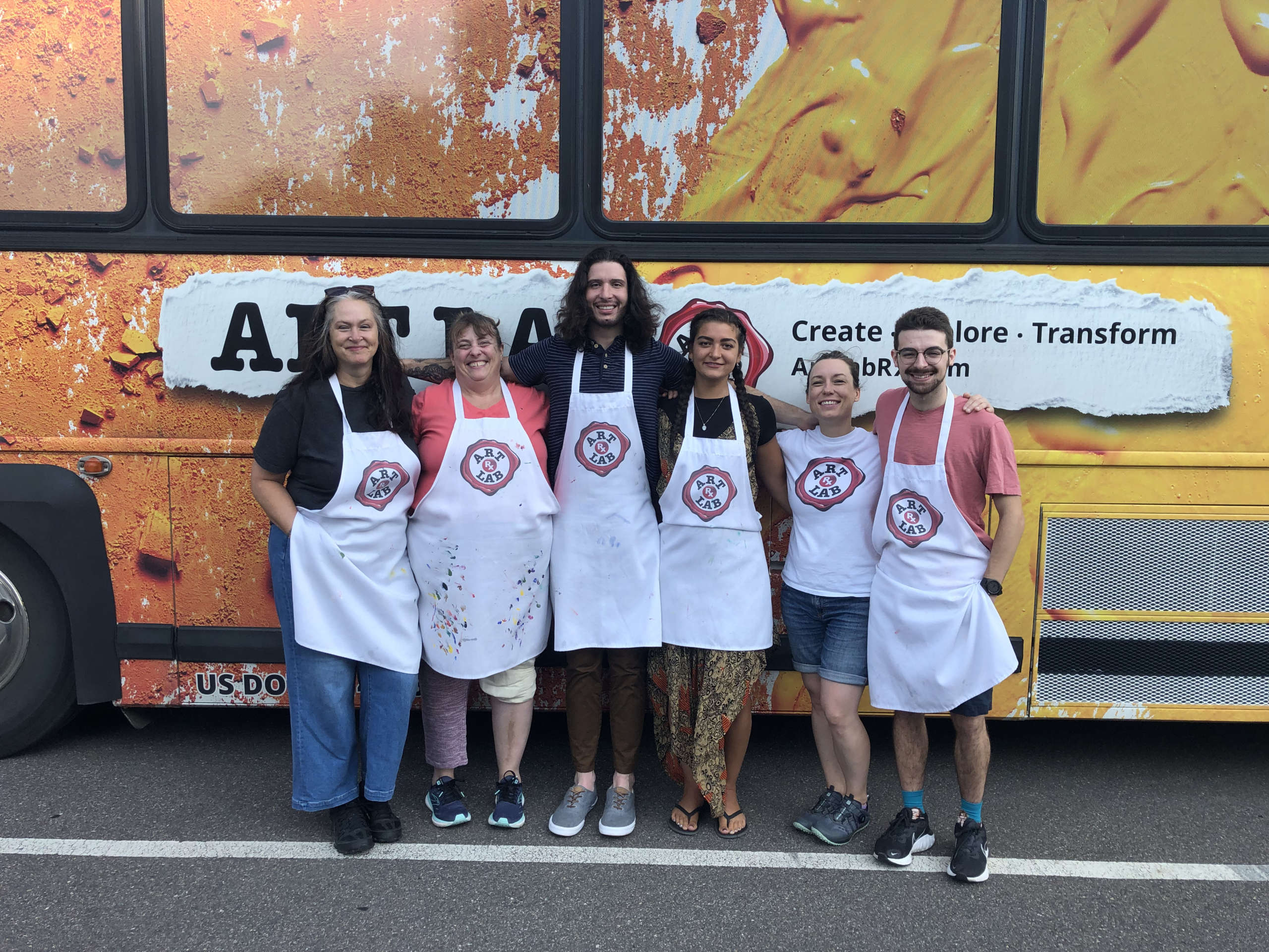 Group photo of art therapy interns