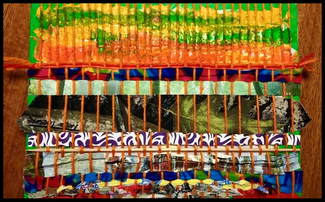 Colorful artwork of a variety of woven materials